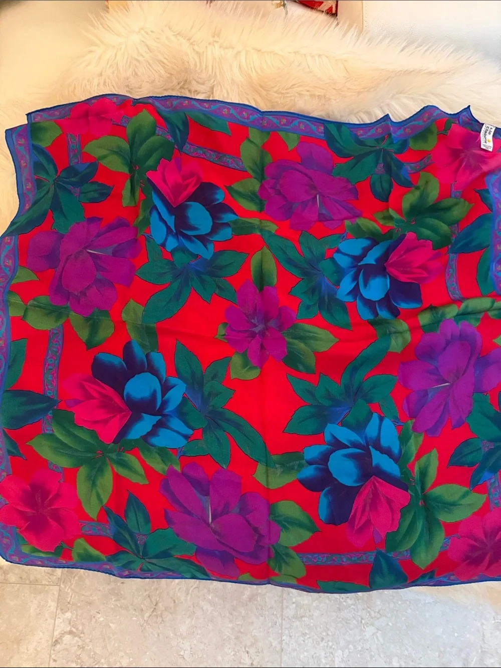Vintage Liz Clairborne 100% Silk Scarf Japan